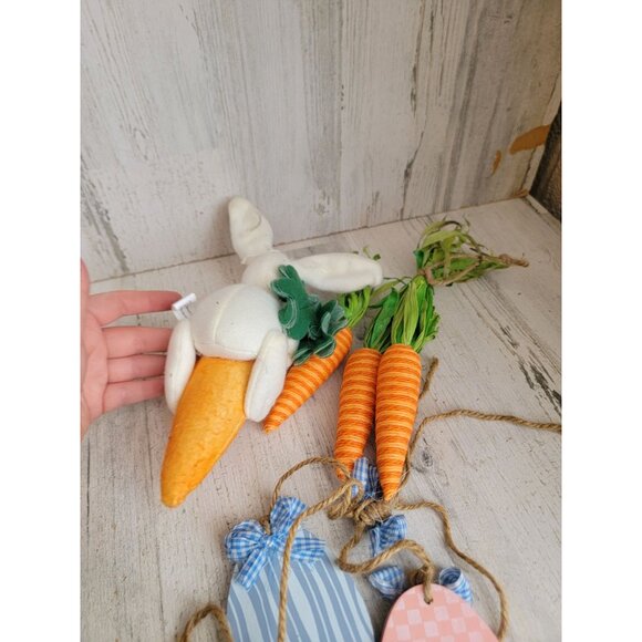 Easter hanging decor carrot egg bunny variety set - Picture 6 of 7